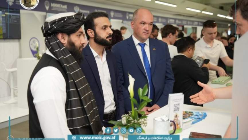 دیپلمات طالبان در نمایشگاه نوآوری‌ها پوهنتون جیودیزی و کارتو گرافی در مسکو شرکت کرد