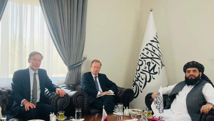 سرپرست سفارت طالبان در دوحه با نماینده جديد بريتانيا برای افغانستان دیدار کرد